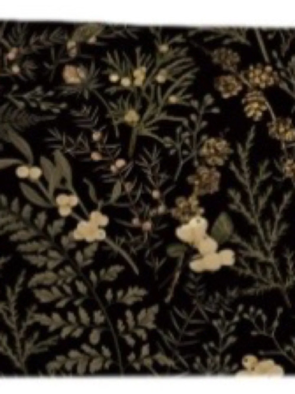 Floral Body Pillow Cover 54x21” - BLACK GOLD